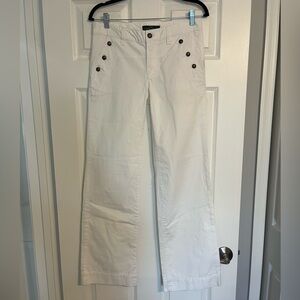 NWOT Lauren Ralph Lauren White Wide-Leg Sailor Trousers